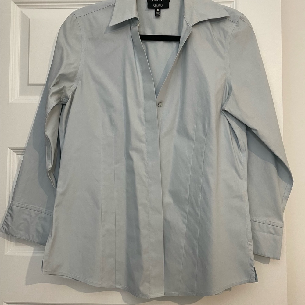 Foxcroft Light Blue Non-Iron Shirt